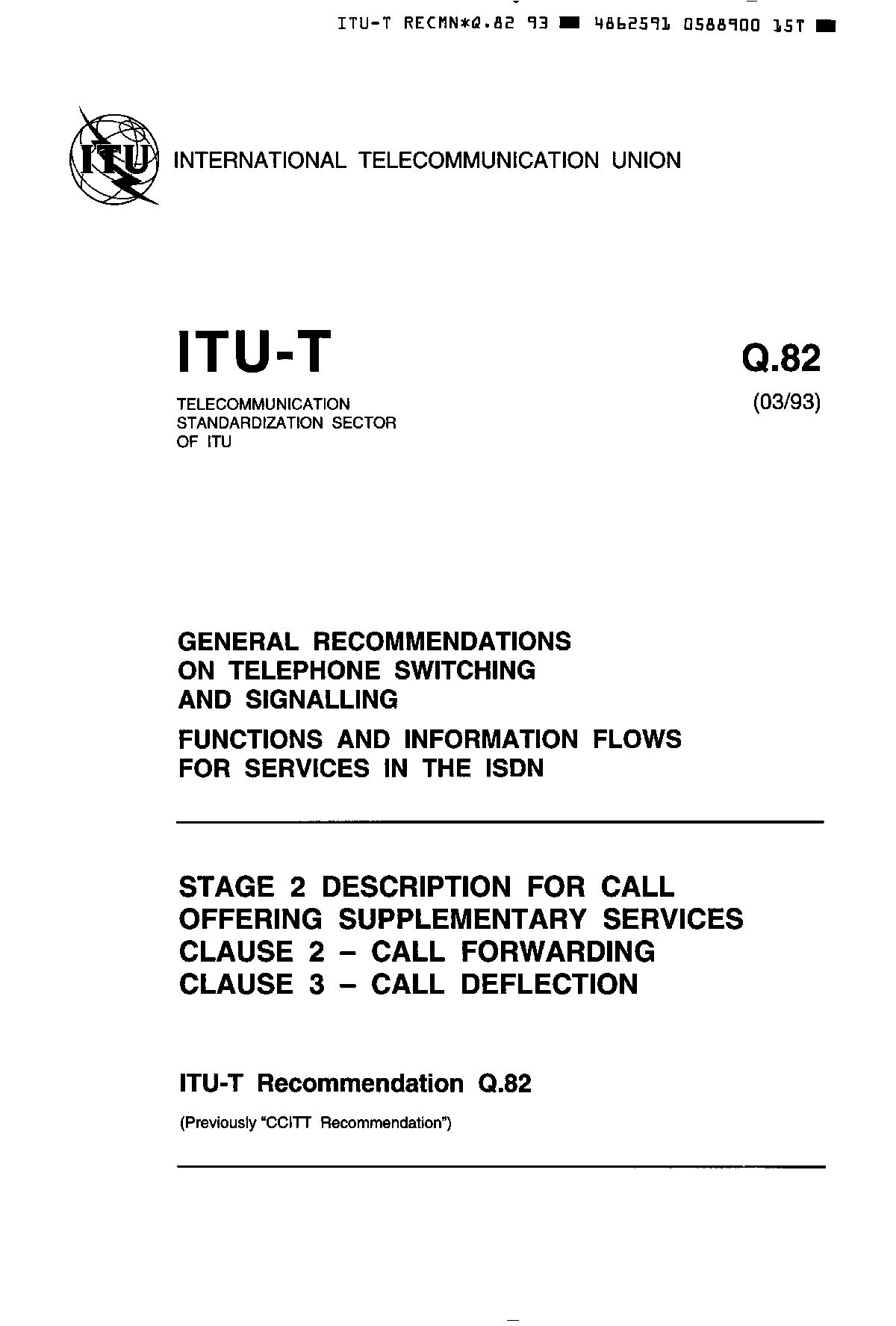 ITU-T Q.82.2-1993