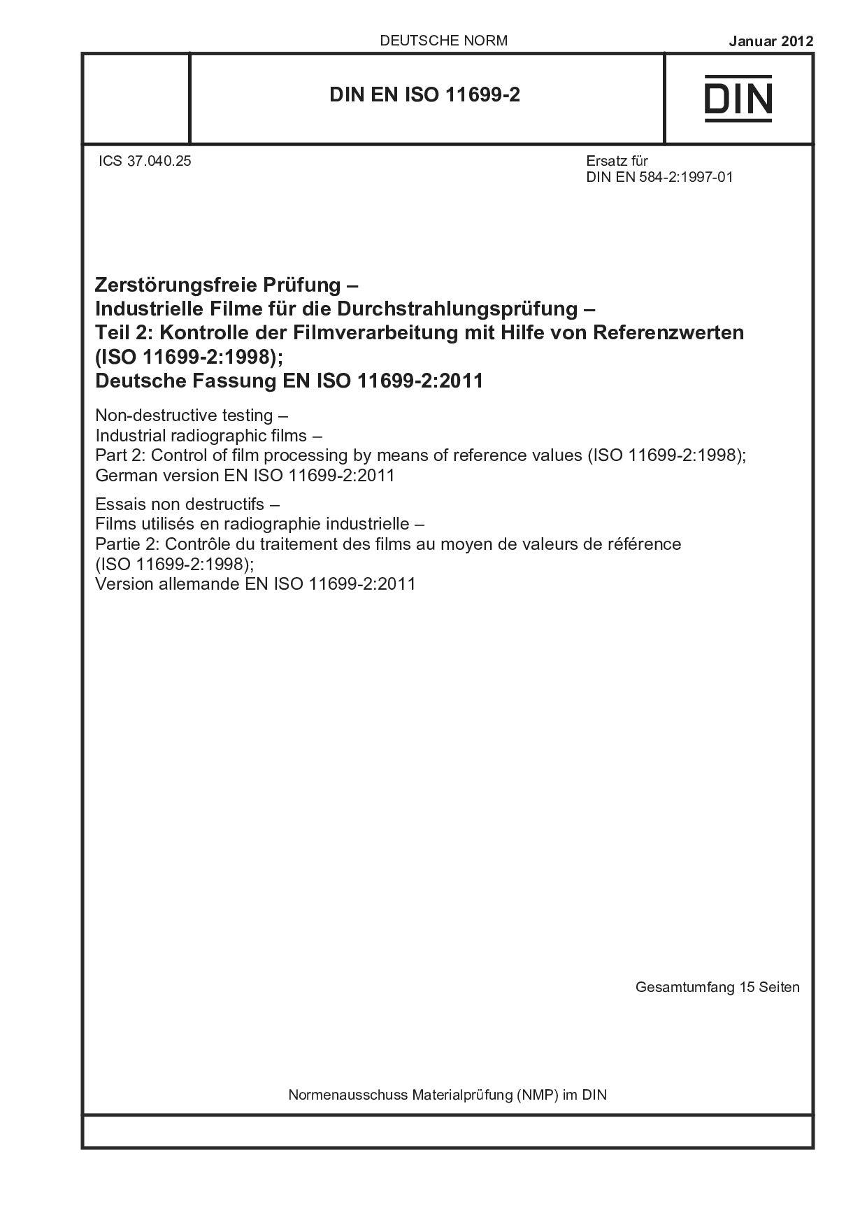 DIN EN ISO 11699-2:2012