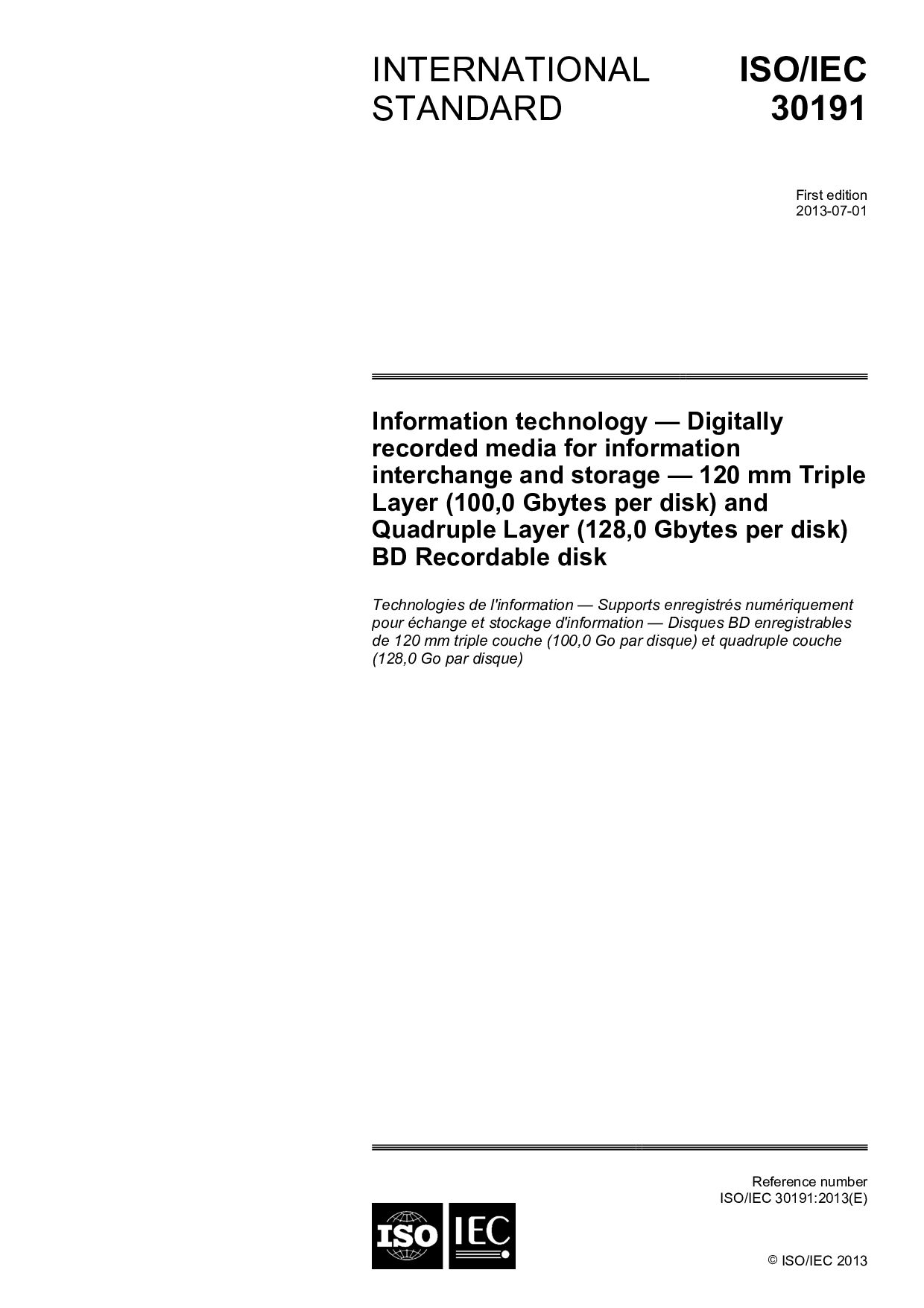 ISO/IEC 30191:2013