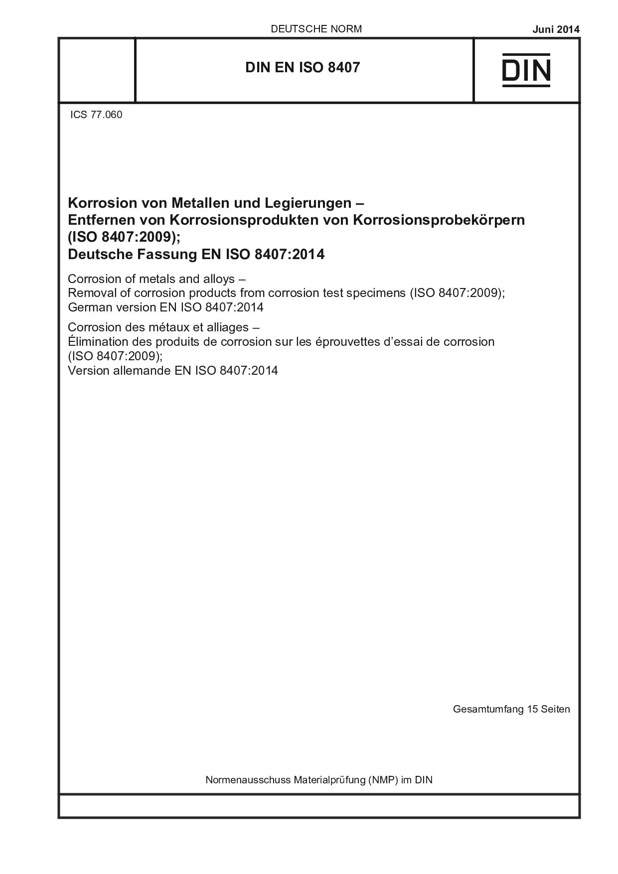 DIN EN ISO 8407:2014封面图