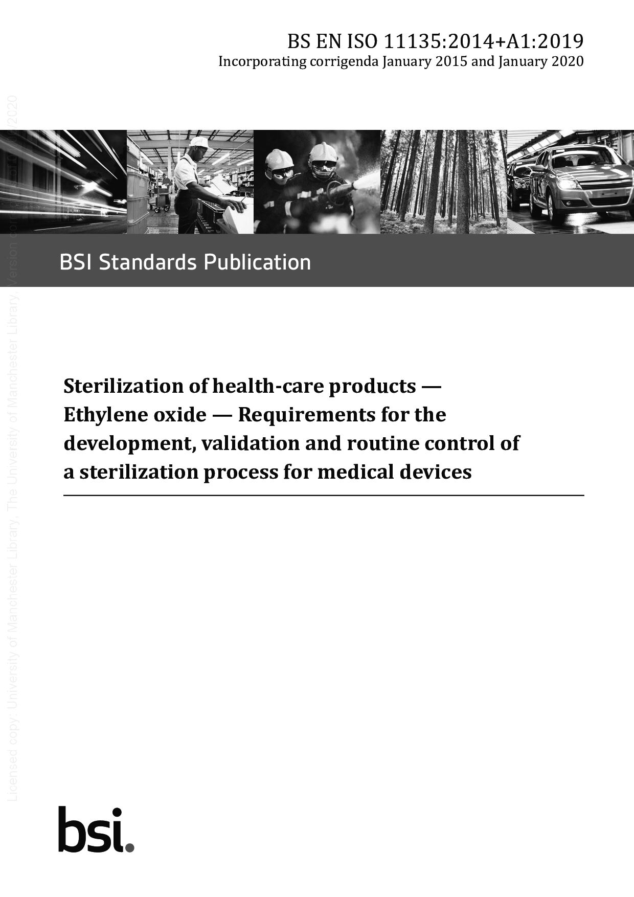 BS EN ISO 11135:2014+A1:2019(2020)封面图