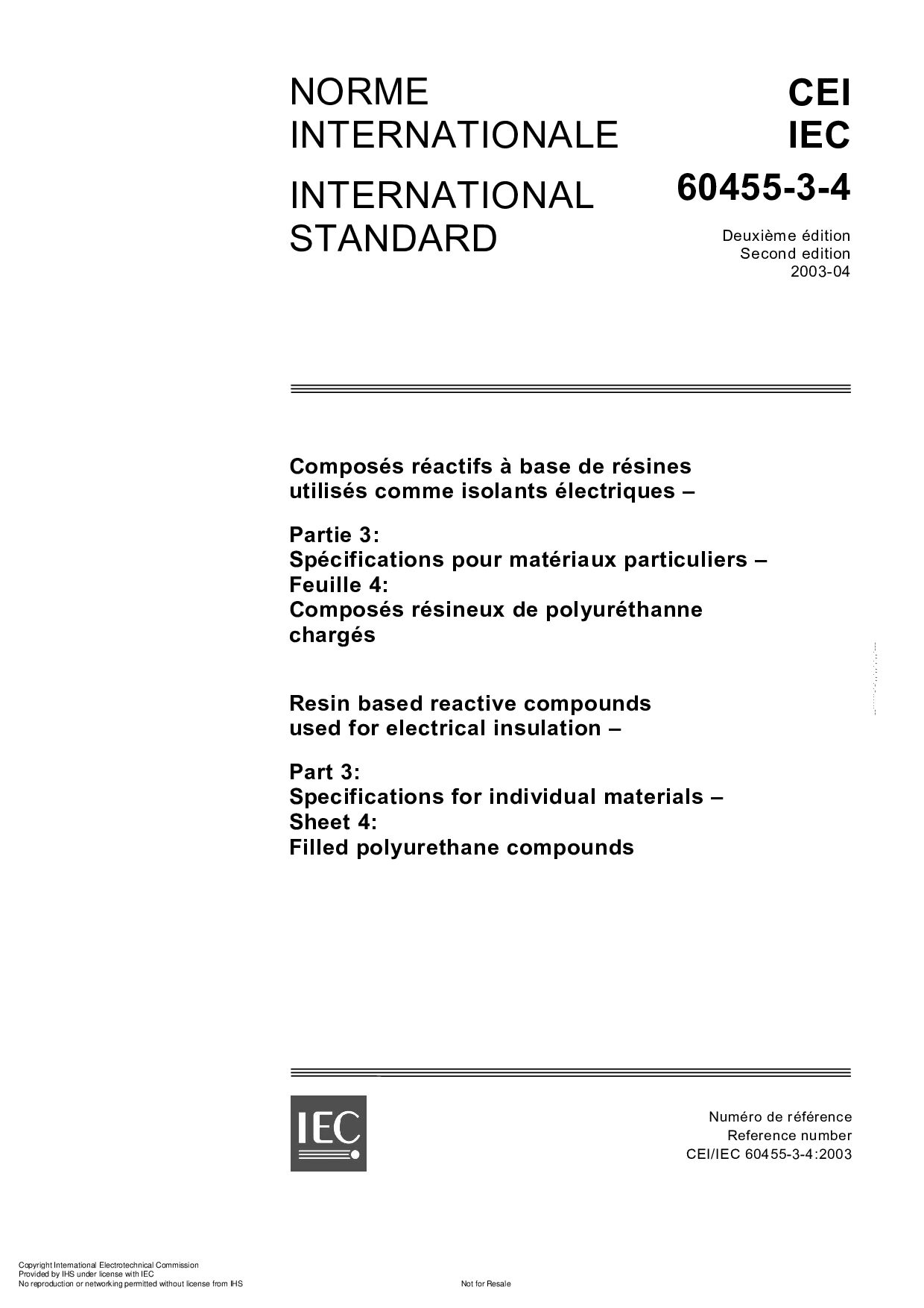 IEC 60455-3-4:2003封面图