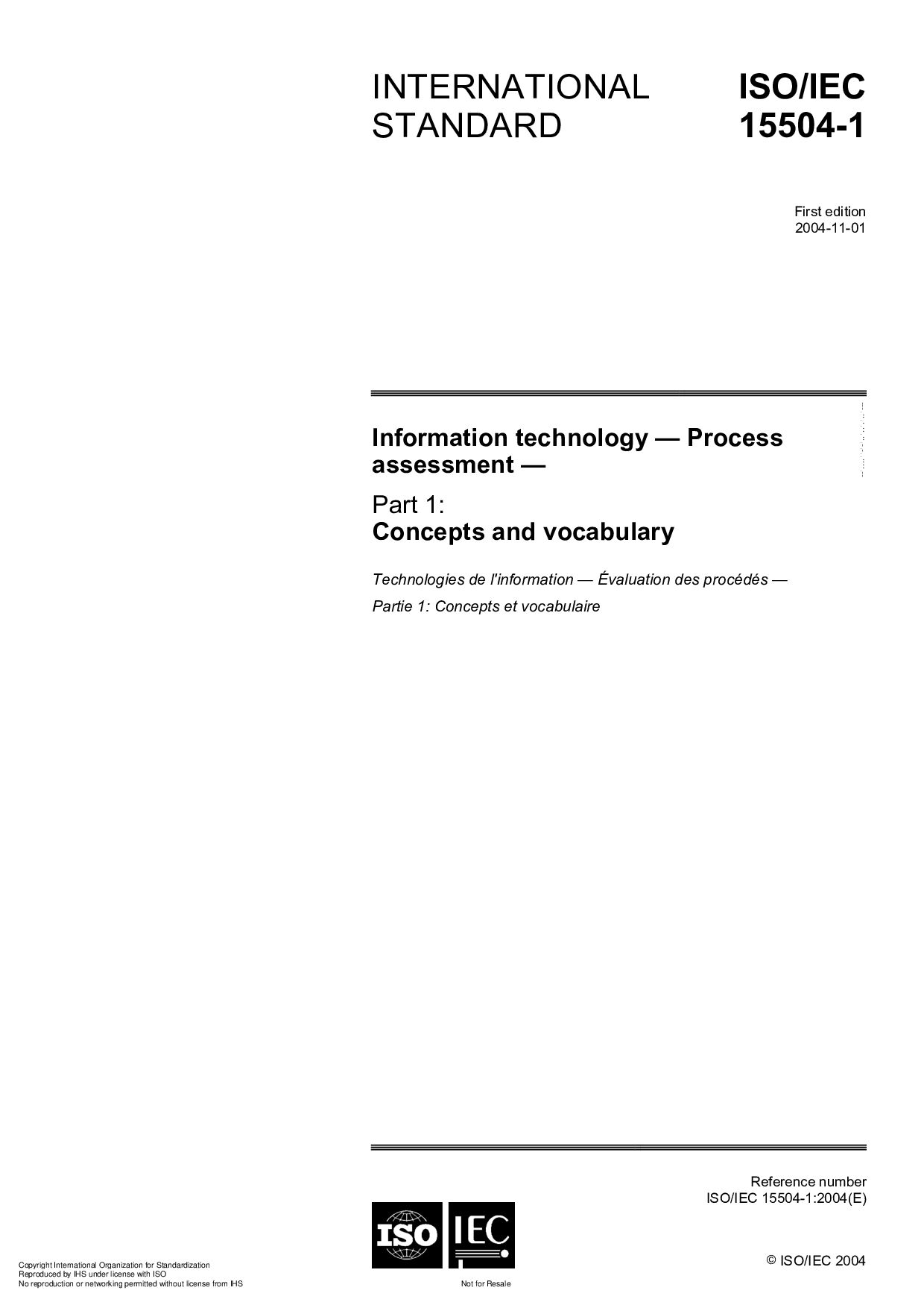 ISO/IEC 15504-1:2004封面图