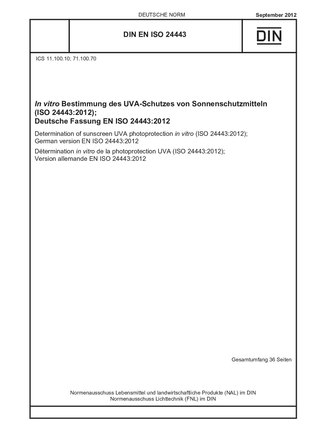 DIN EN ISO 24443:2012封面图