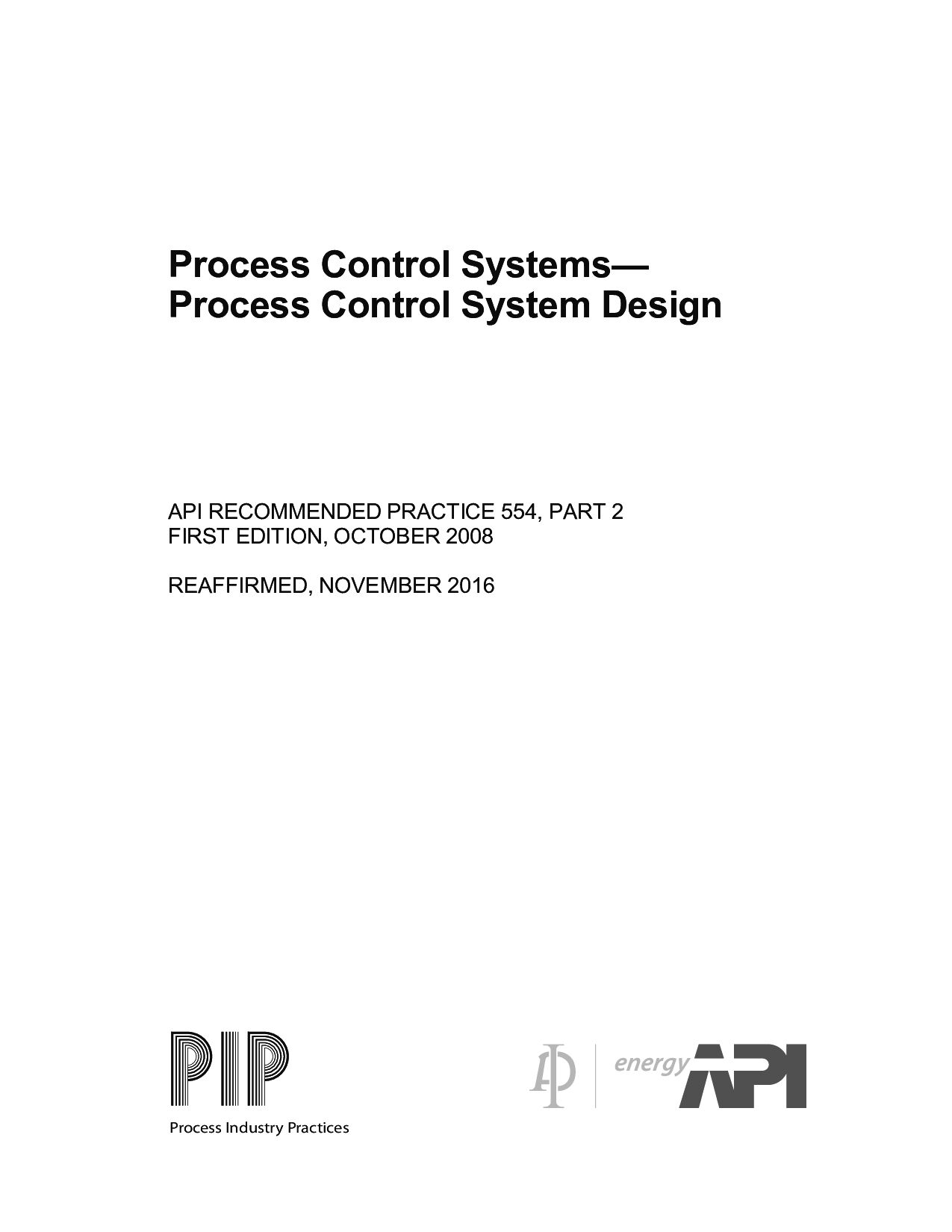 API RP 554-2-2008(2016)封面图