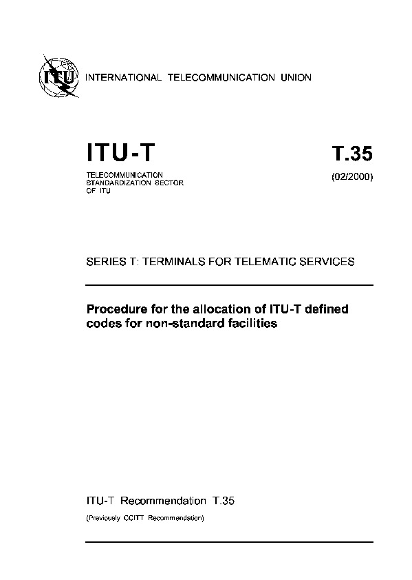 ITU-T T.35-2000封面图