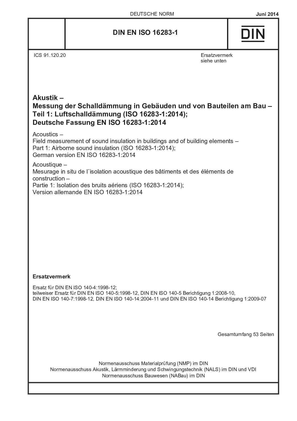 DIN EN ISO 16283-1:2014封面图