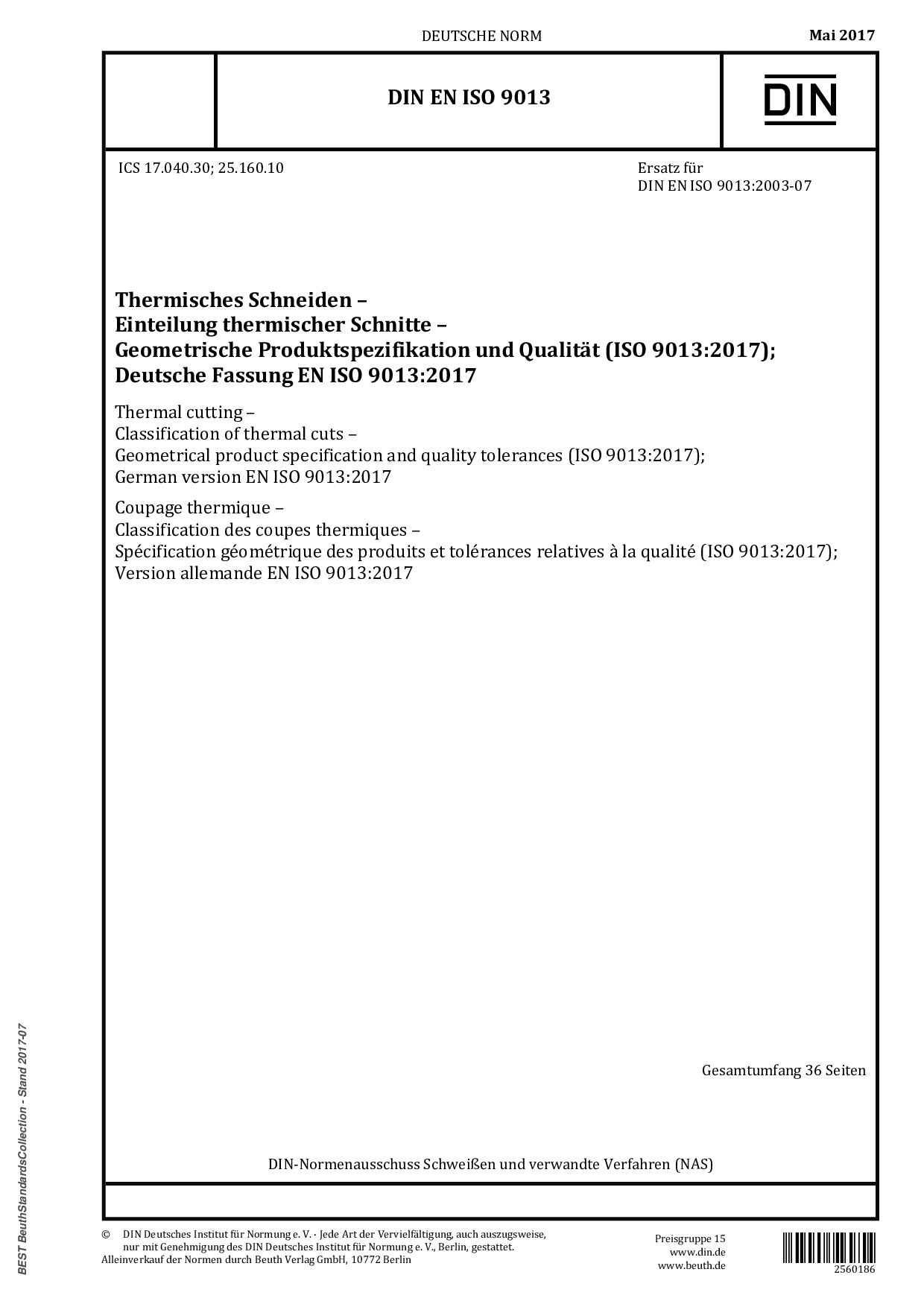 DIN EN ISO 9013:2017-05封面图
