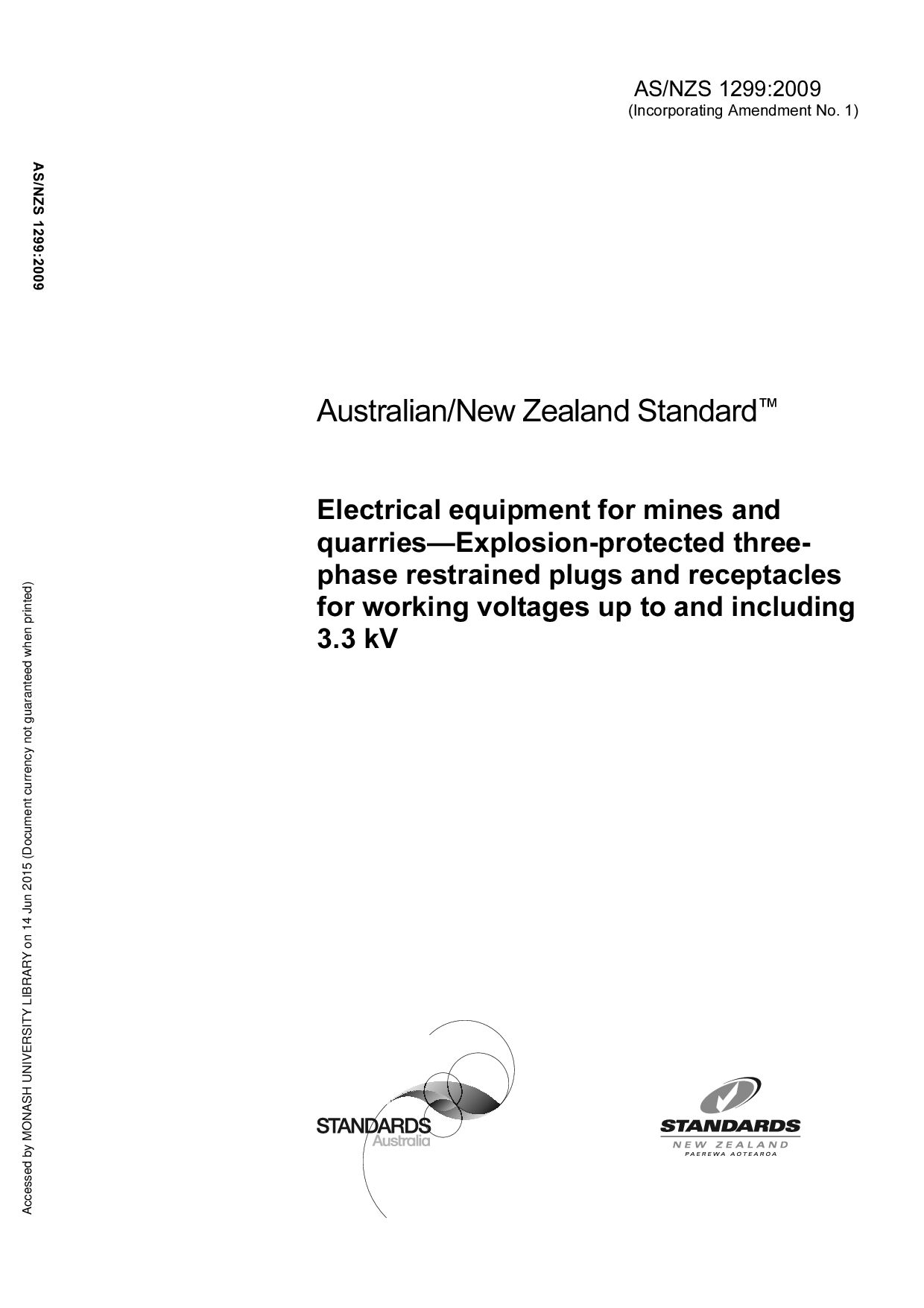 AS/NZS 1299:2009(R2012)封面图