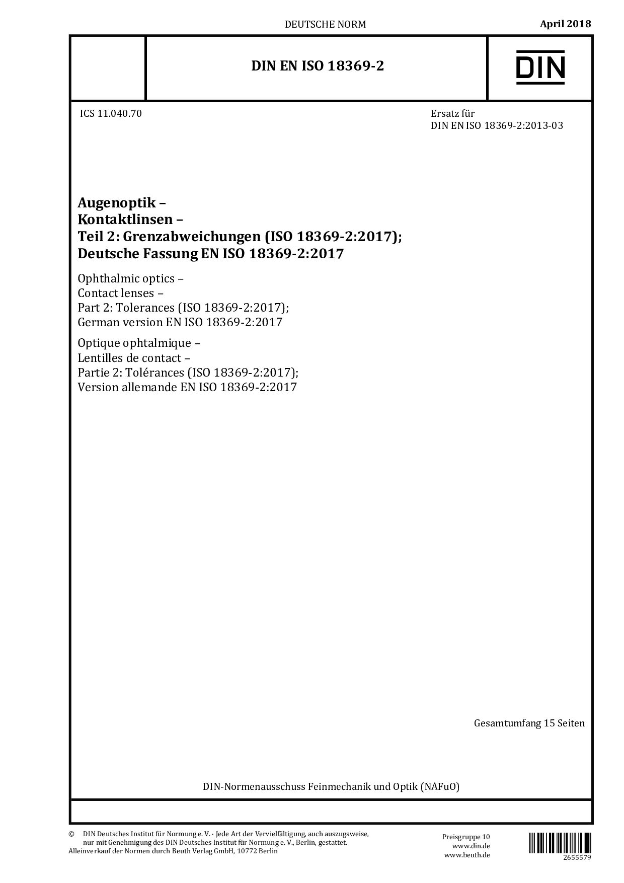 DIN EN ISO 18369-2:2018-04封面图