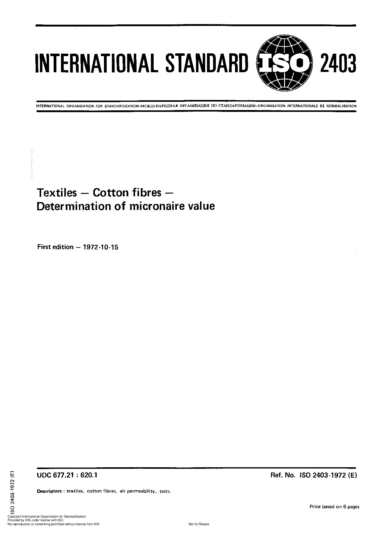 ISO 2403:1972封面图