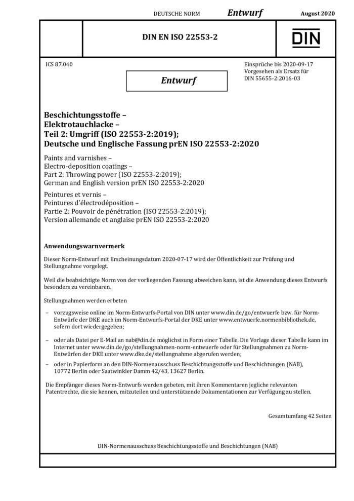 DIN EN ISO 22553-2 E:2020-08封面图