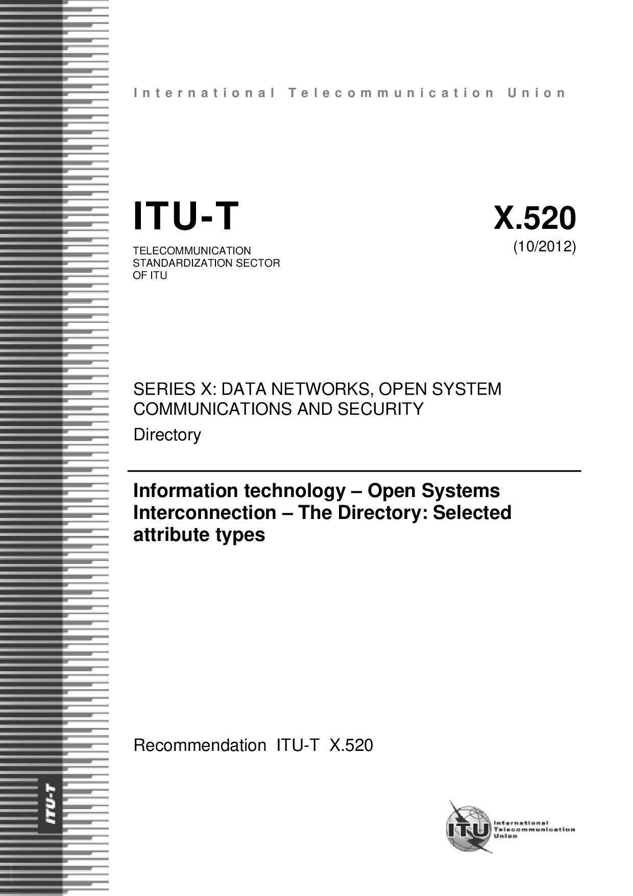 ITU-T X.520-2012封面图