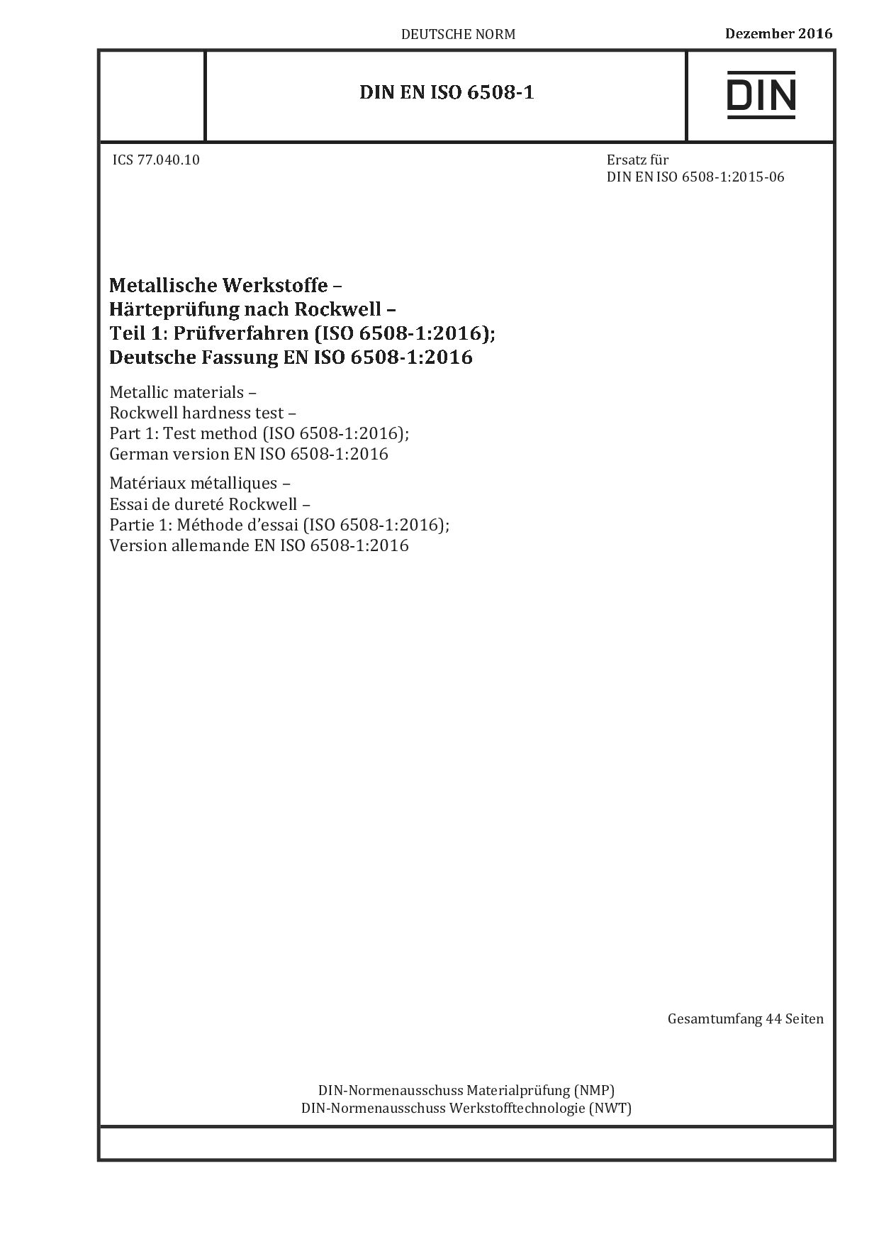 DIN EN ISO 6508-1:2016-12封面图