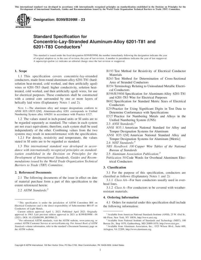 ASTM B399/B399M-23封面图