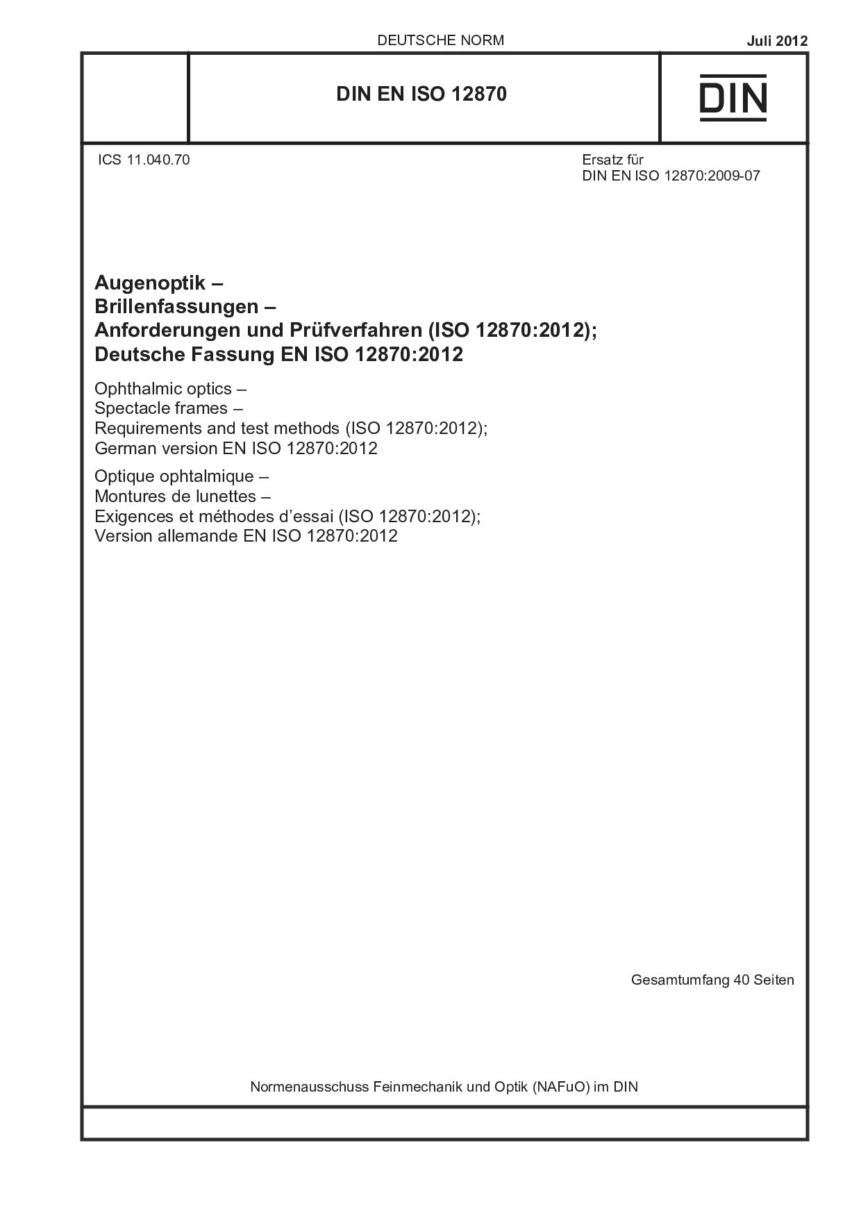 DIN EN ISO 12870:2012