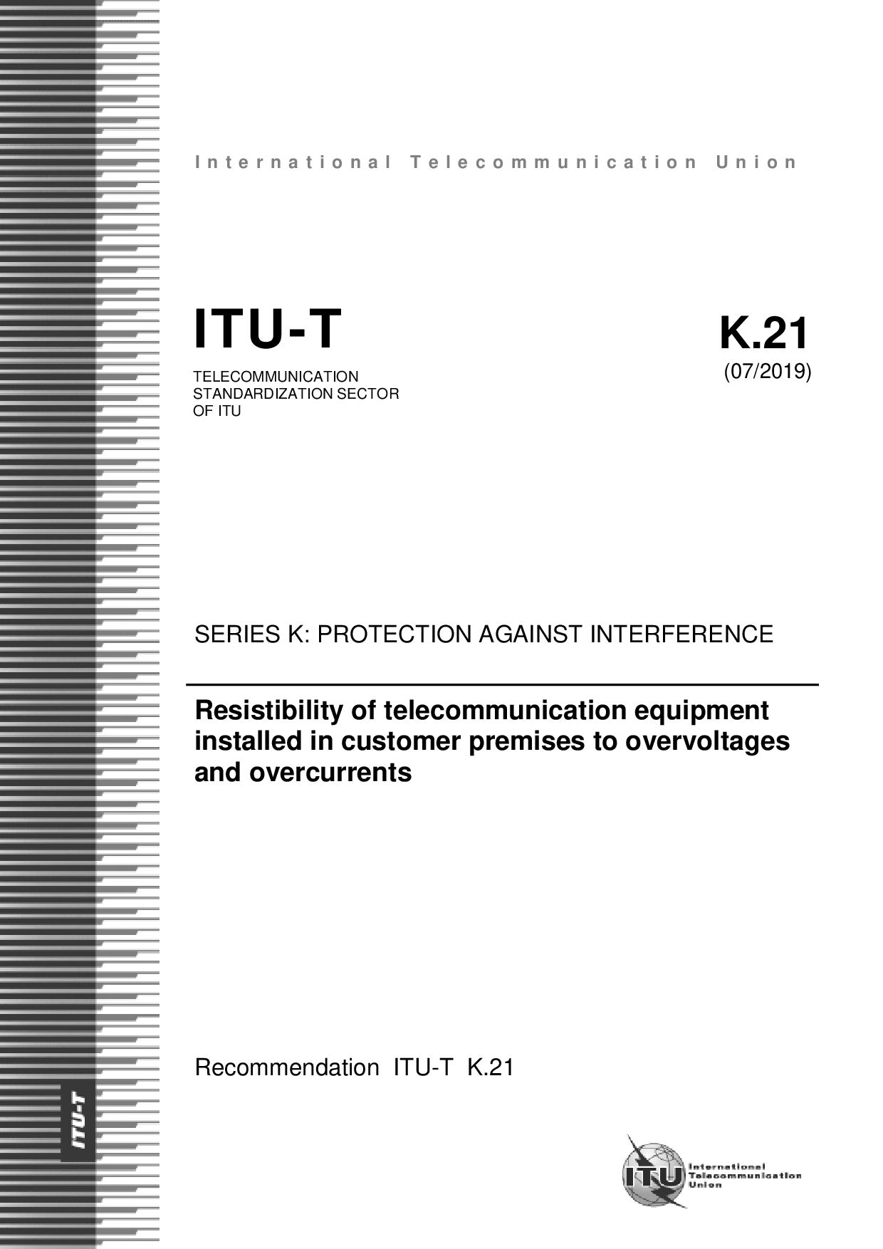 ITU-T K.21-2019封面图