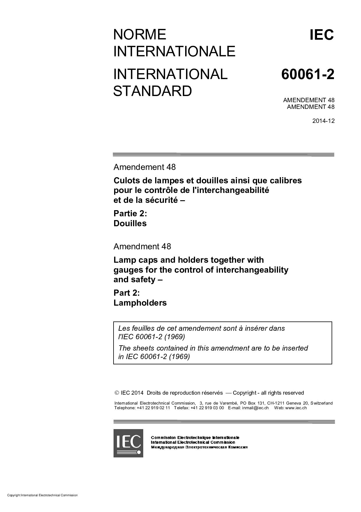 IEC 60061-2:1969/AMD48:2014