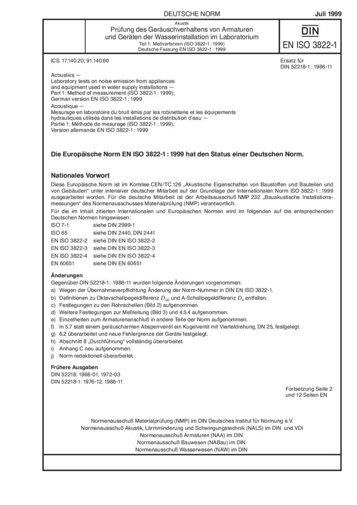 DIN EN ISO 3822-1:1999