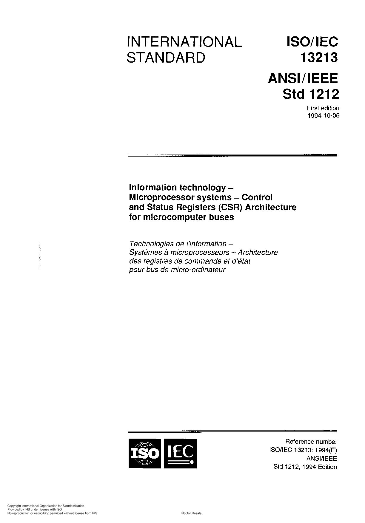 ISO/IEC 13213:1994