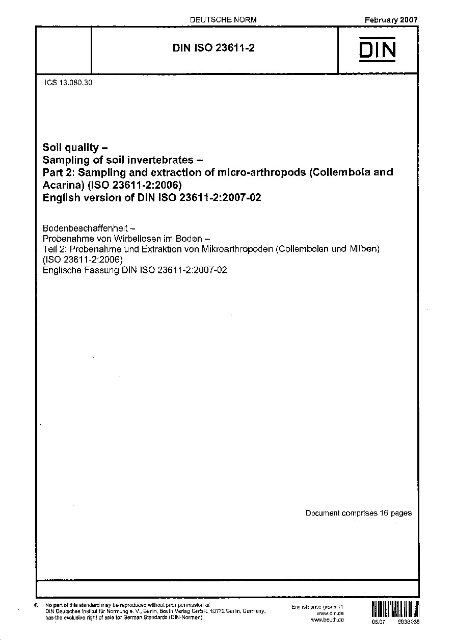 DIN ISO 23611-2:2007封面图