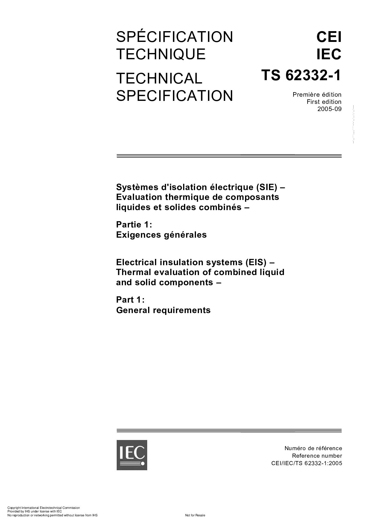 IEC TS 62332-1:2005封面图