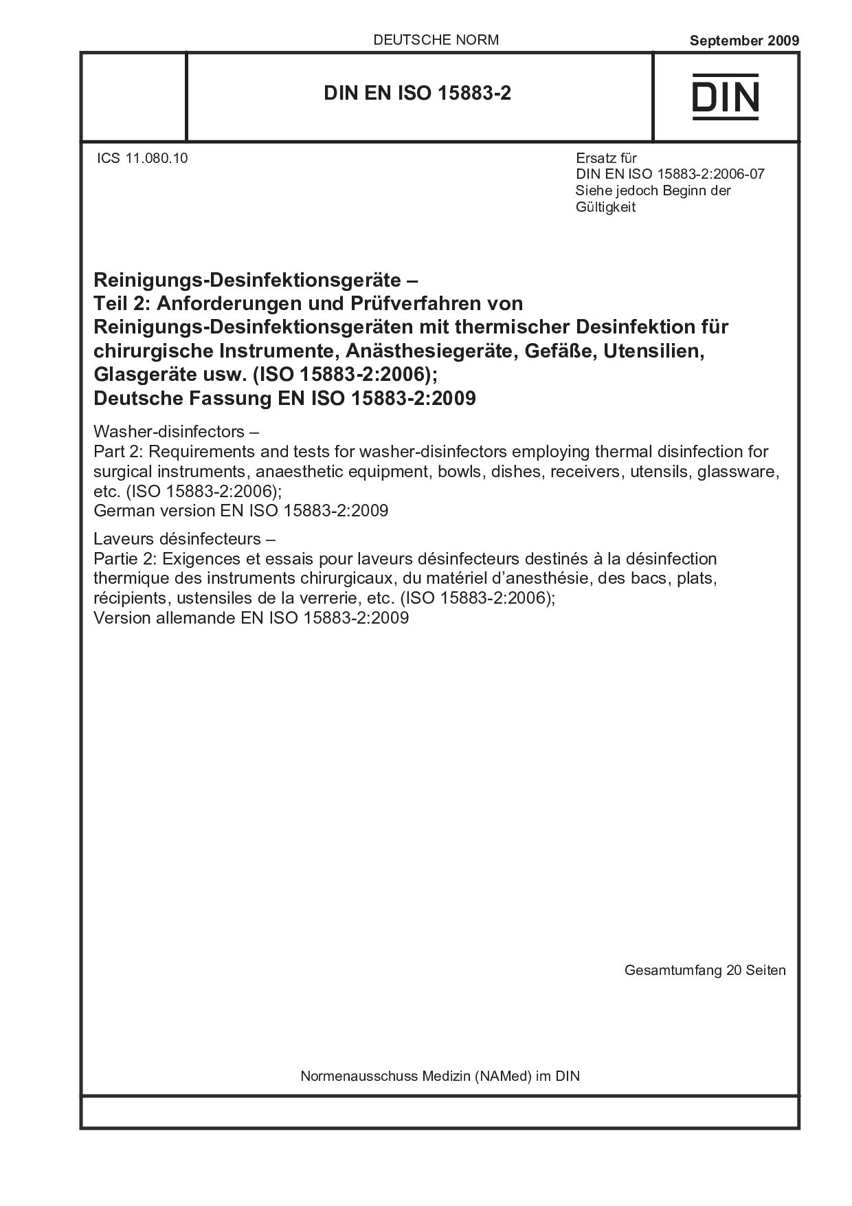 DIN EN ISO 15883-2:2009-09封面图