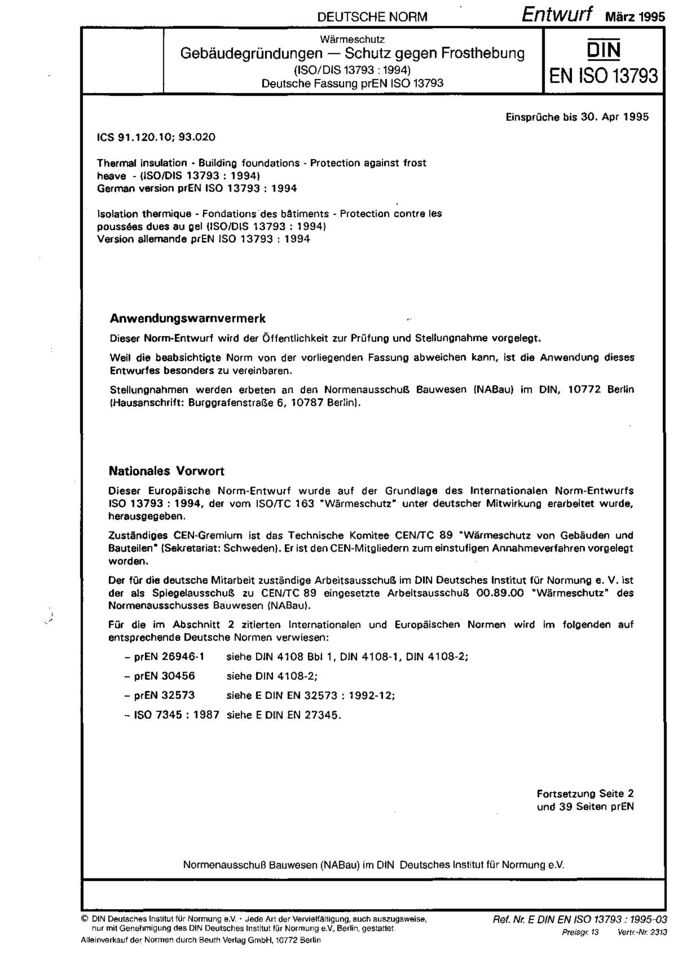 DIN EN ISO 13793 E:1995-03封面图