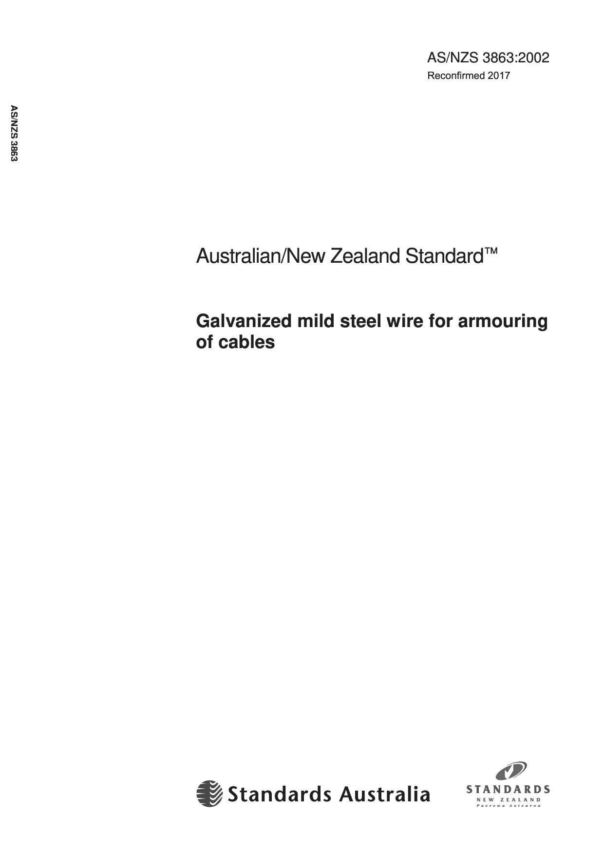 AS/NZS 3863:2002(R2017)封面图