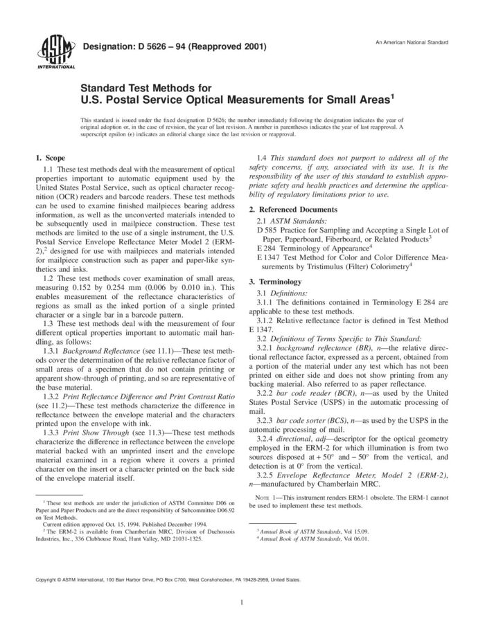 ASTM D5626-94(2001)封面图