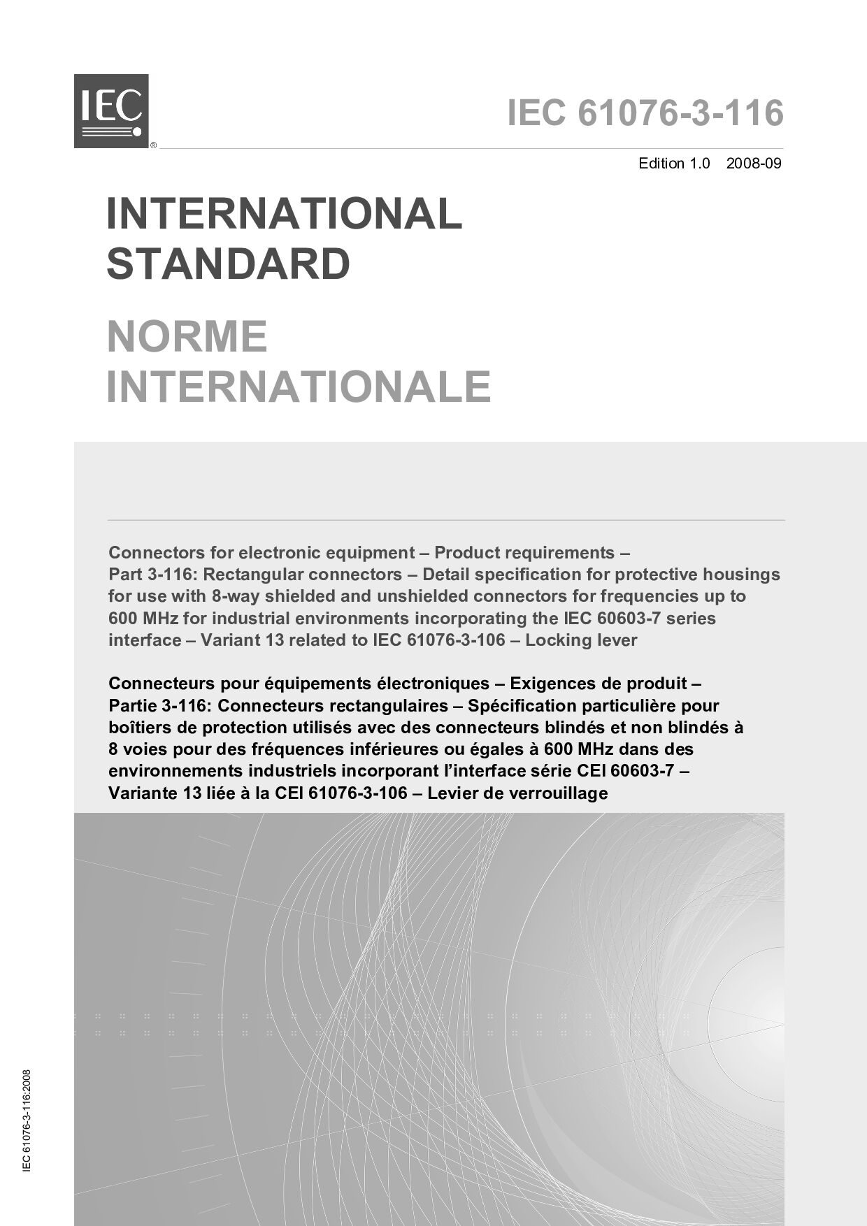 IEC 61076-3-116:2008封面图
