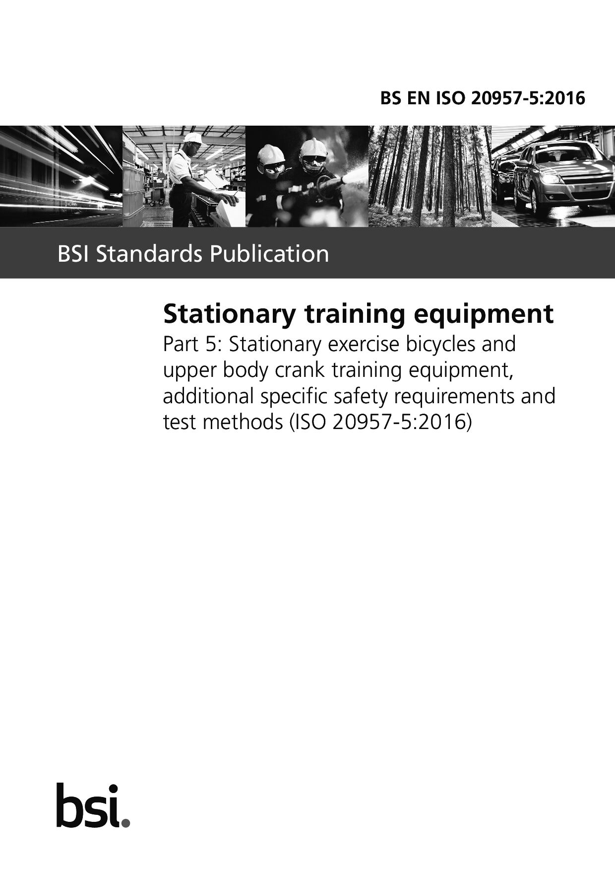 BS EN ISO 20957-5:2016封面图