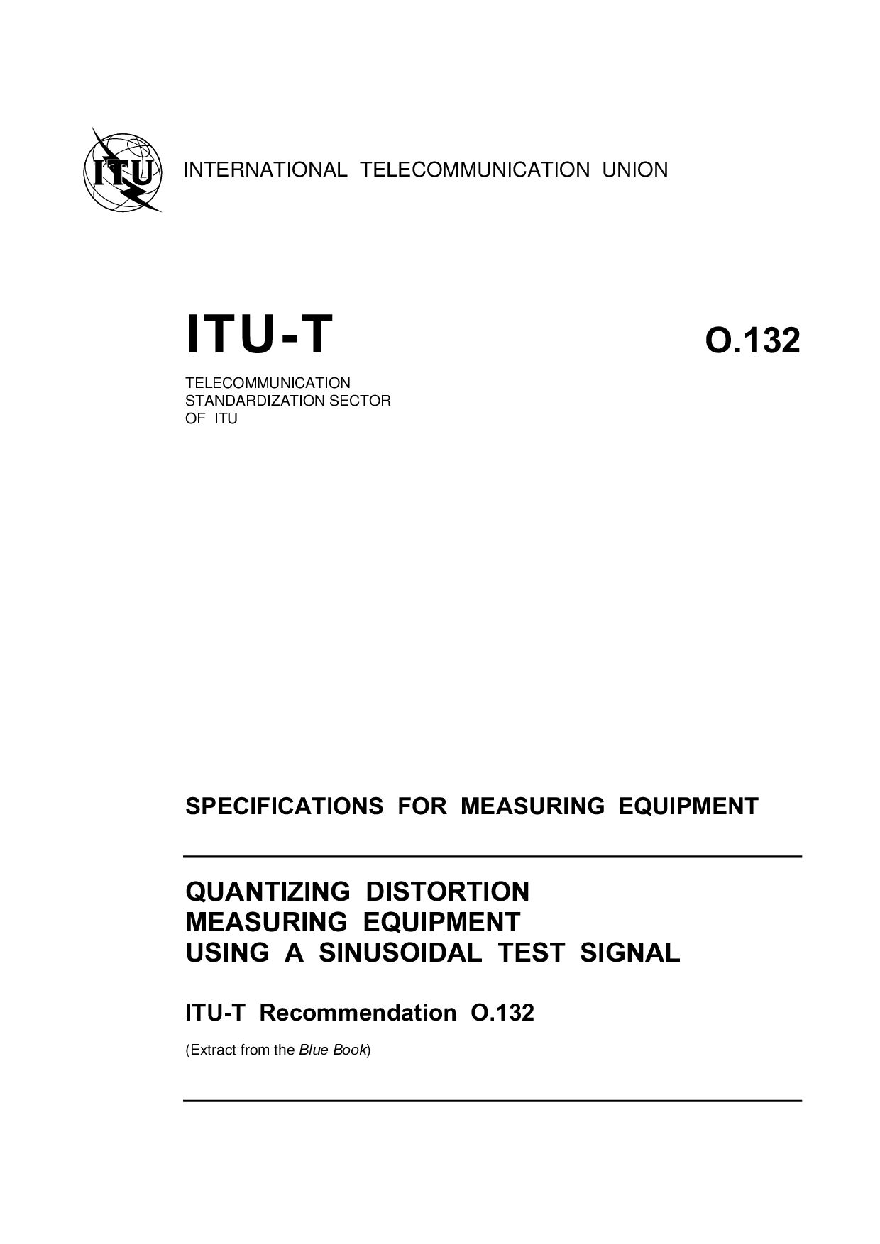 ITU-T O.132-1988封面图