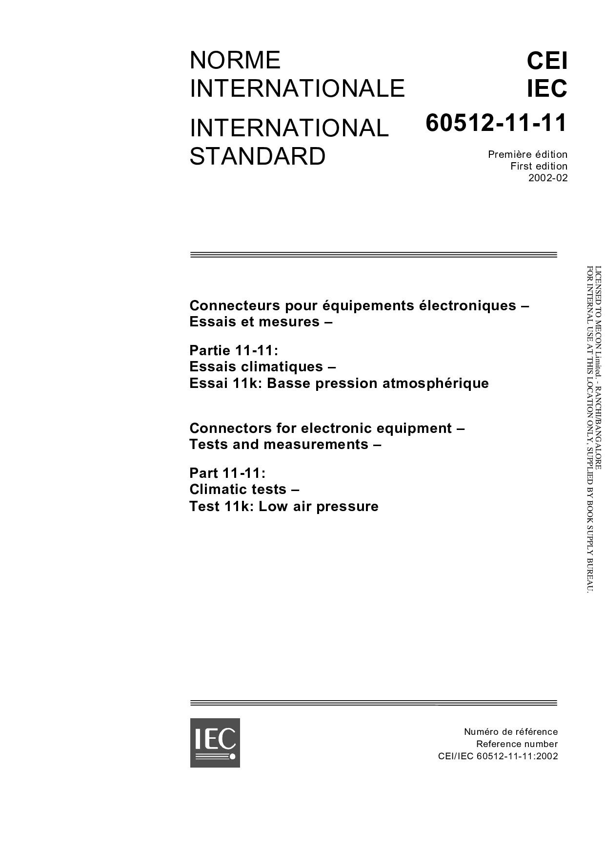 IEC 60512-11-11:2002封面图