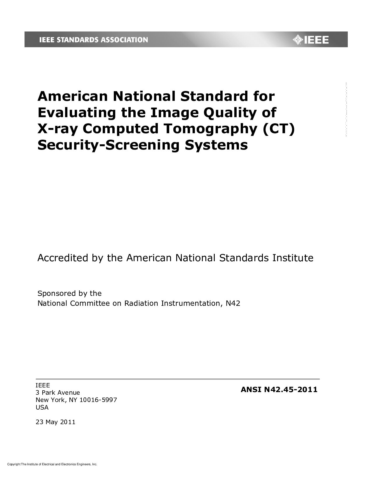 IEEE/ANSI N42.45-2011封面图