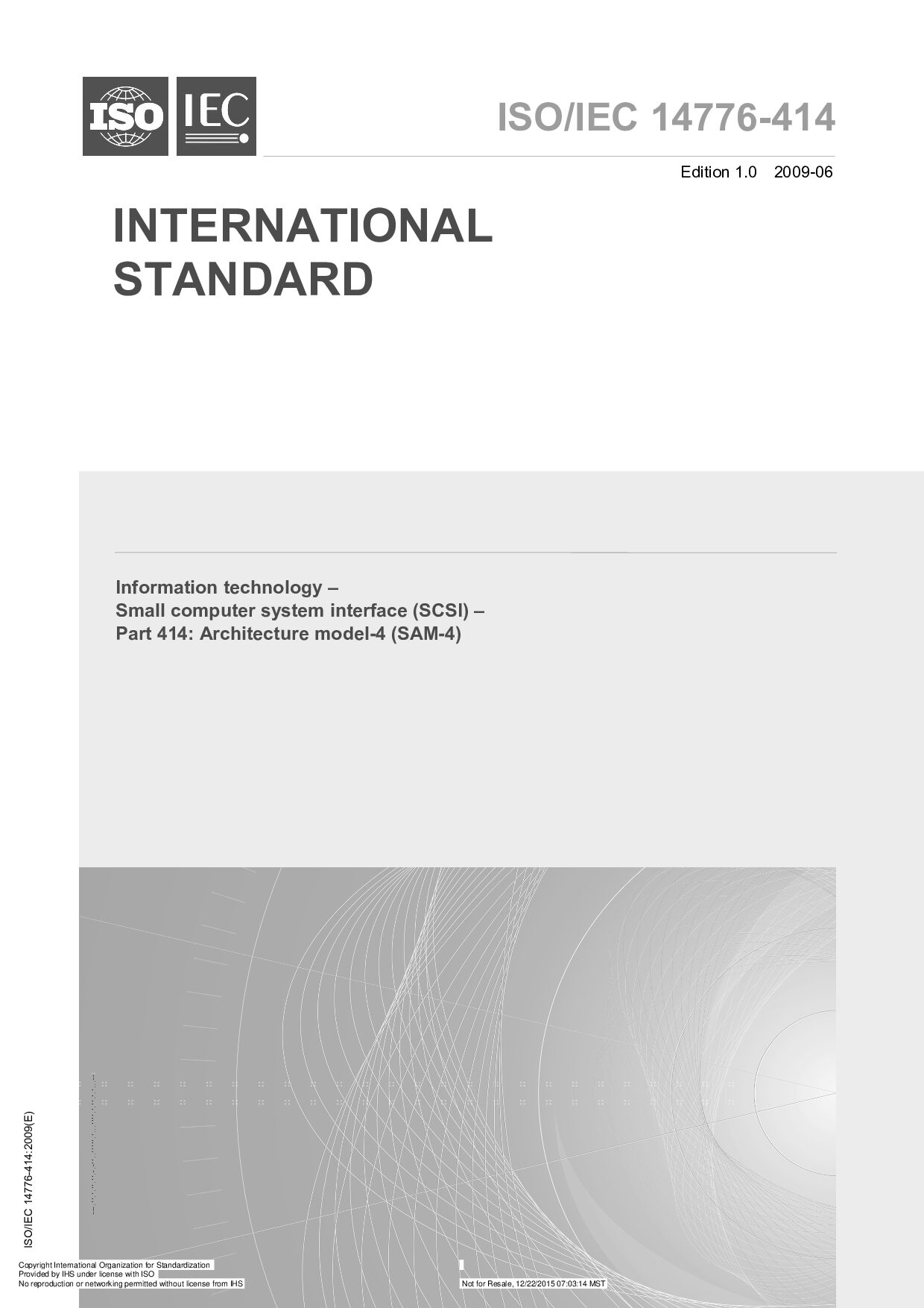 ISO/IEC 14776-414:2009封面图