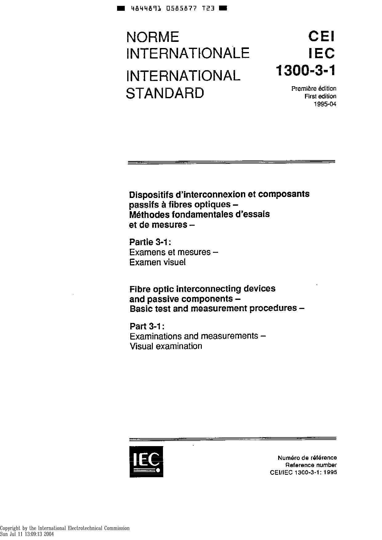 IEC 61300-3-1:1995
