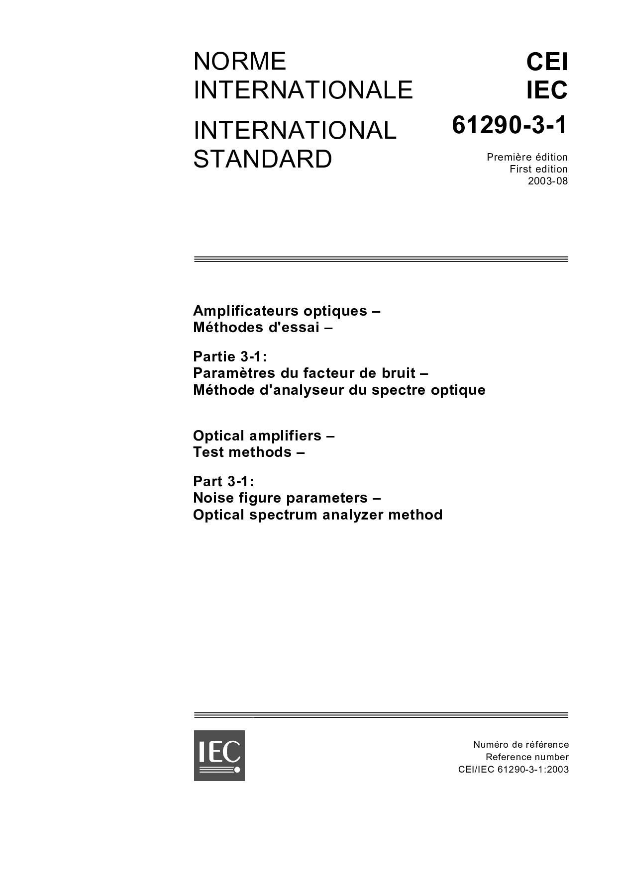 IEC 61290-3-1:2003封面图