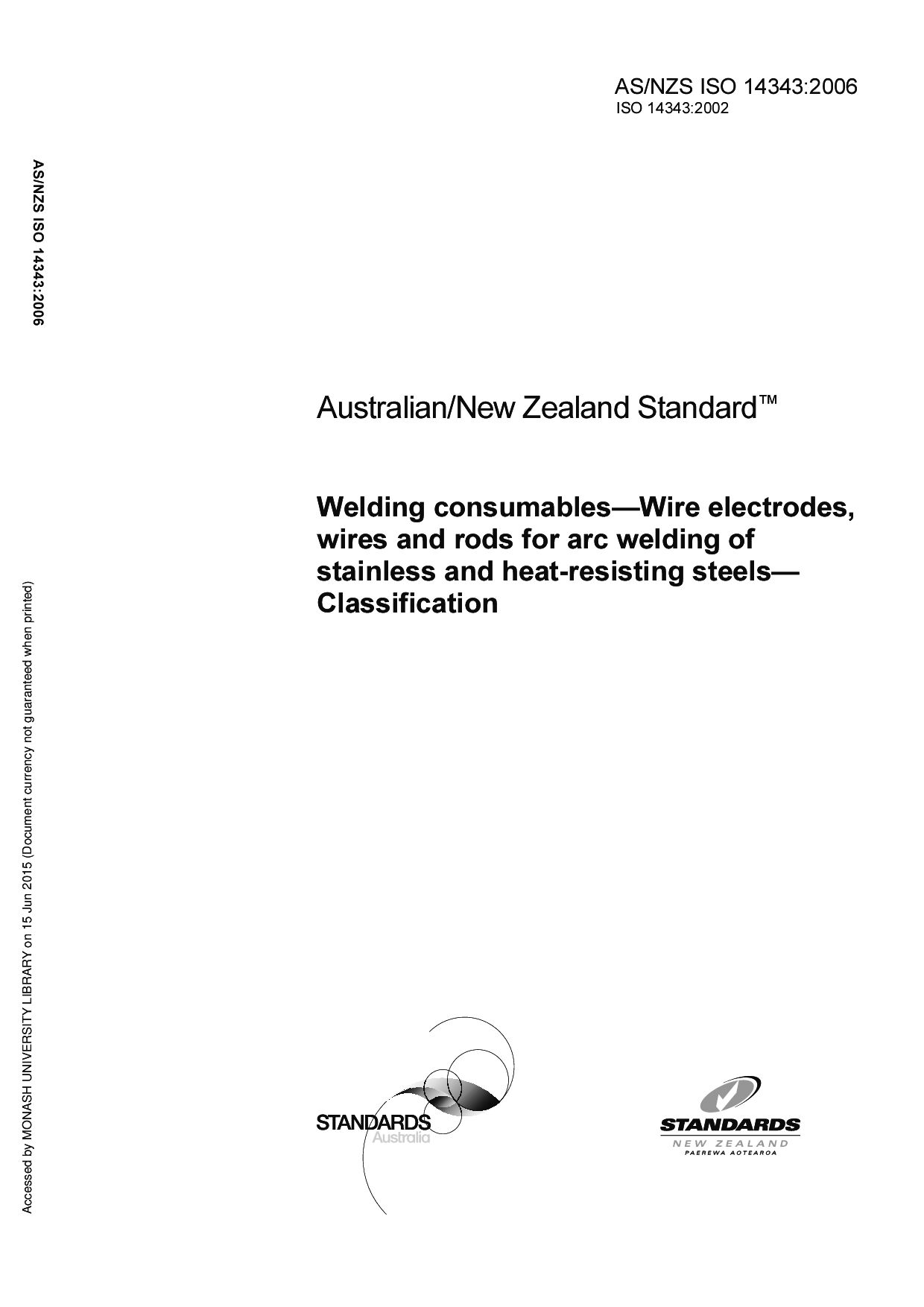 AS/NZS ISO 14343:2006封面图