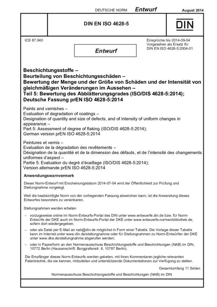 DIN EN ISO 4628-5 E:2014-08封面图
