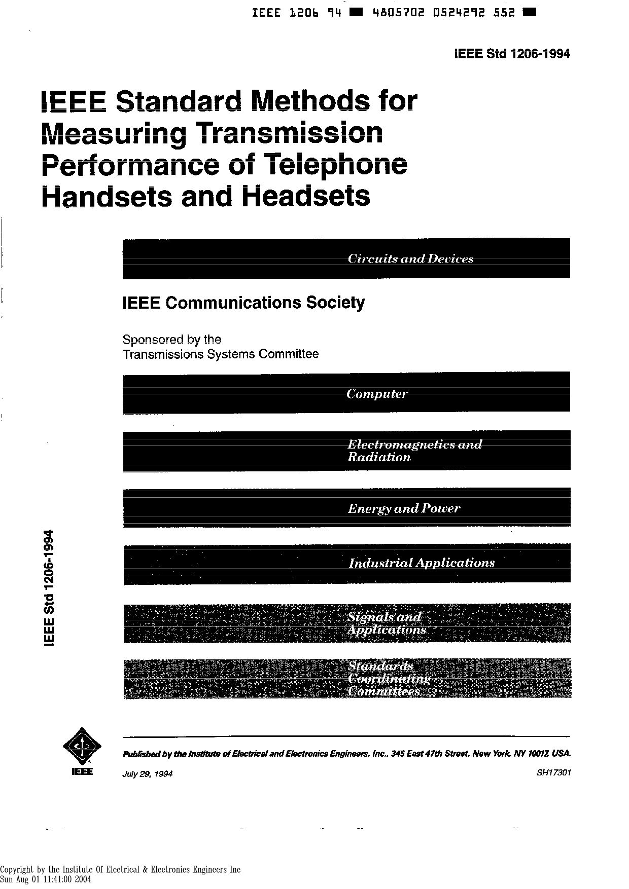 IEEE 1206-1994封面图