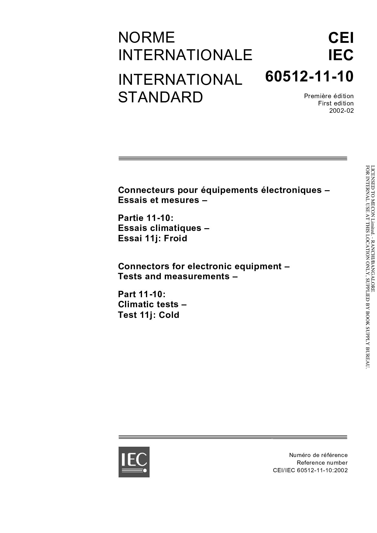 IEC 60512-11-10:2002封面图
