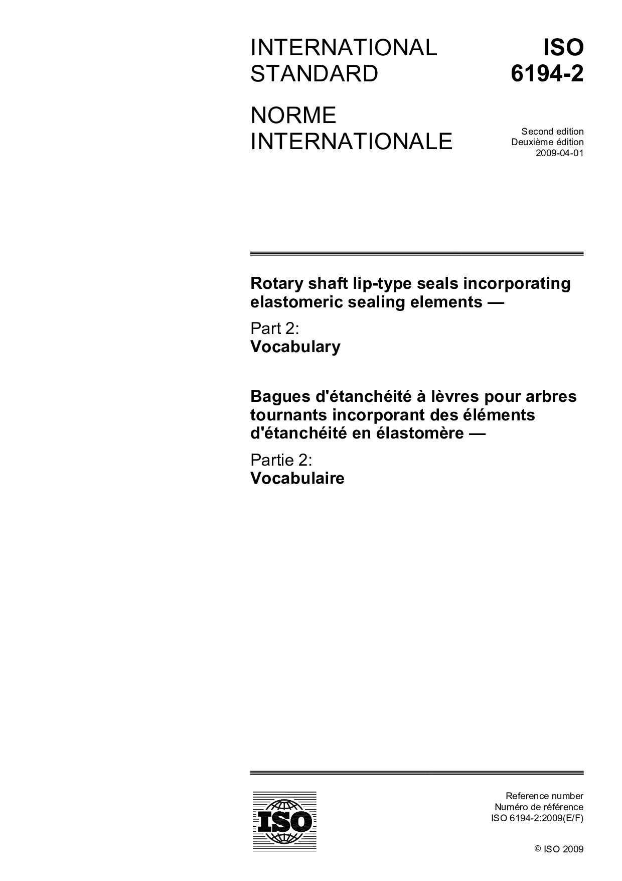 ISO 6194-2:2009封面图