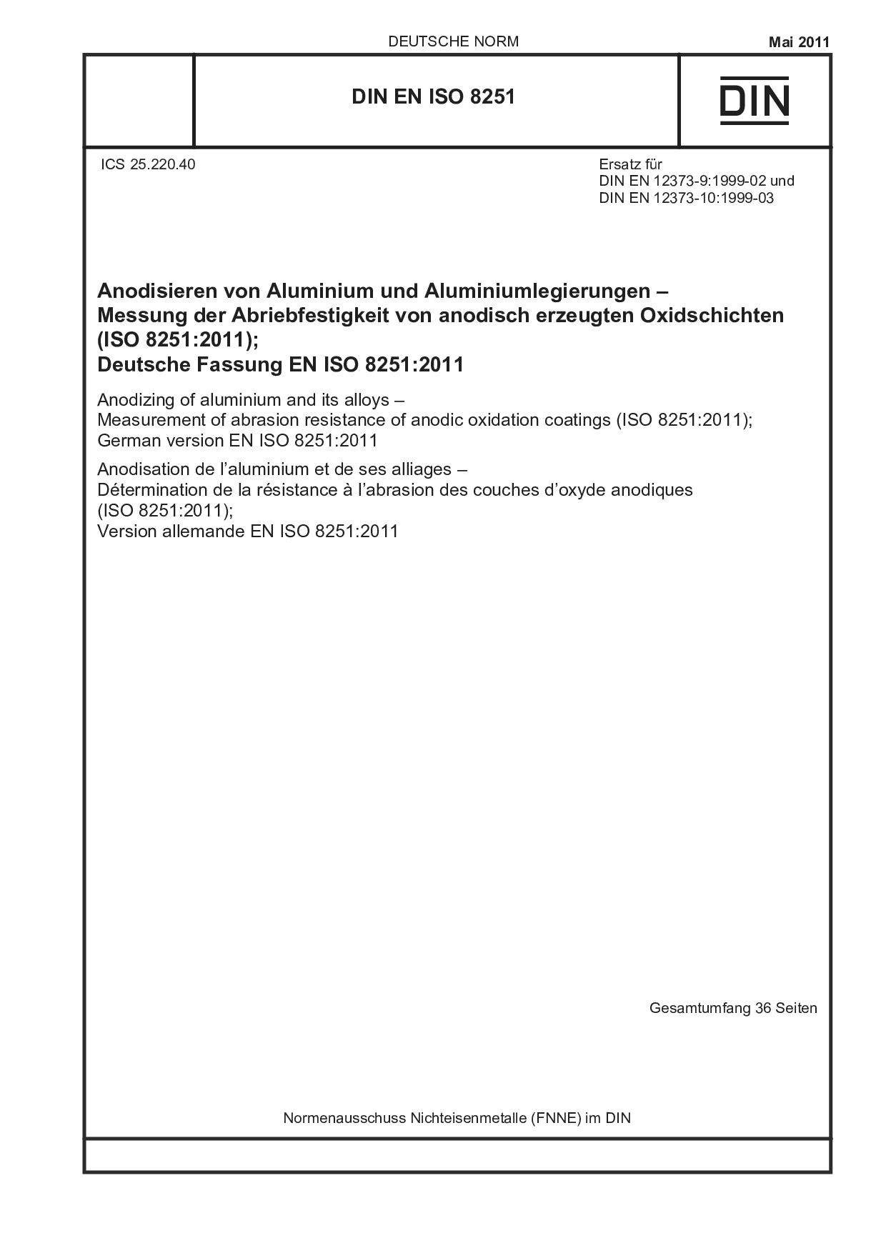 DIN EN ISO 8251:2011封面图