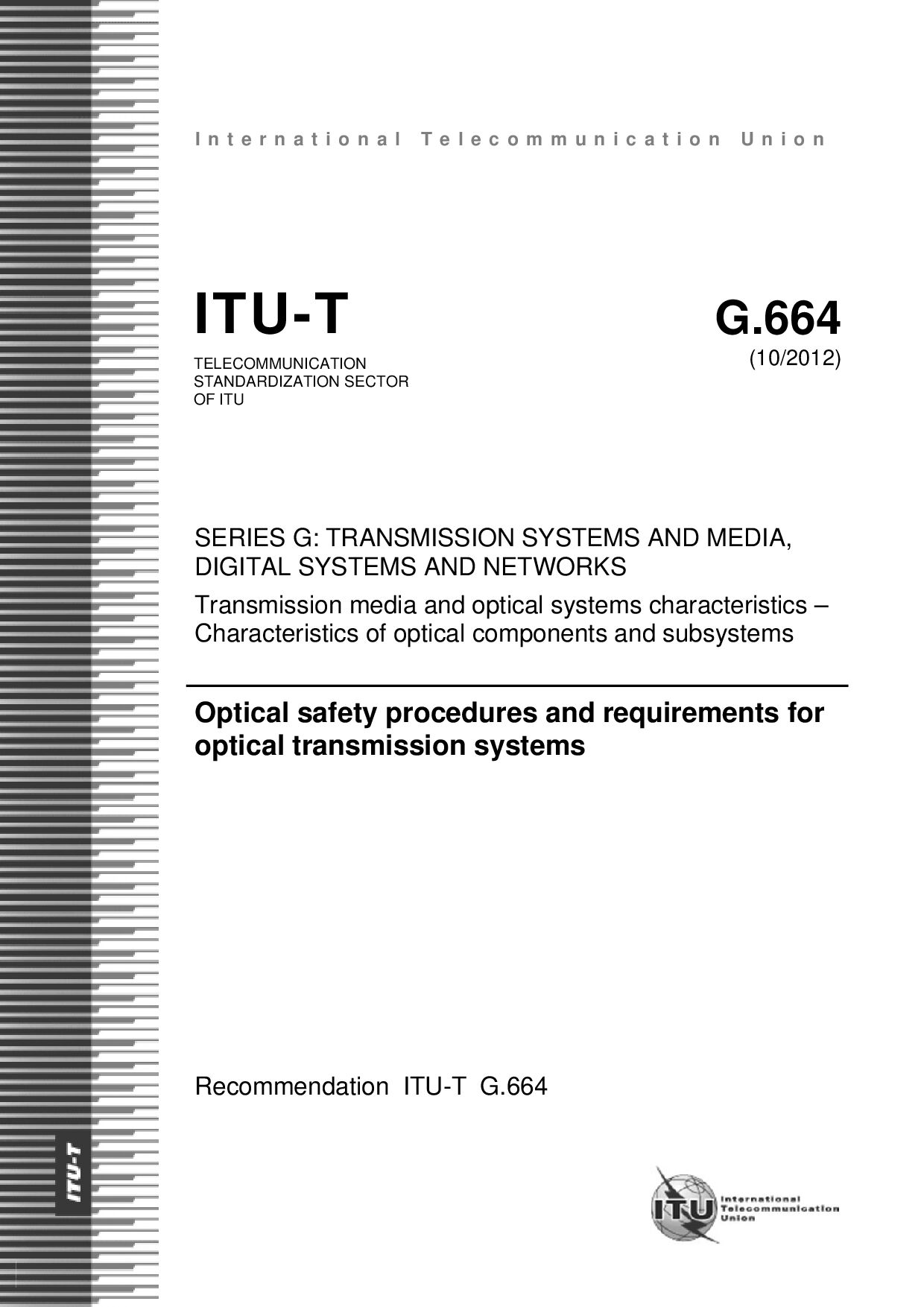 ITU-T G.664-2012封面图
