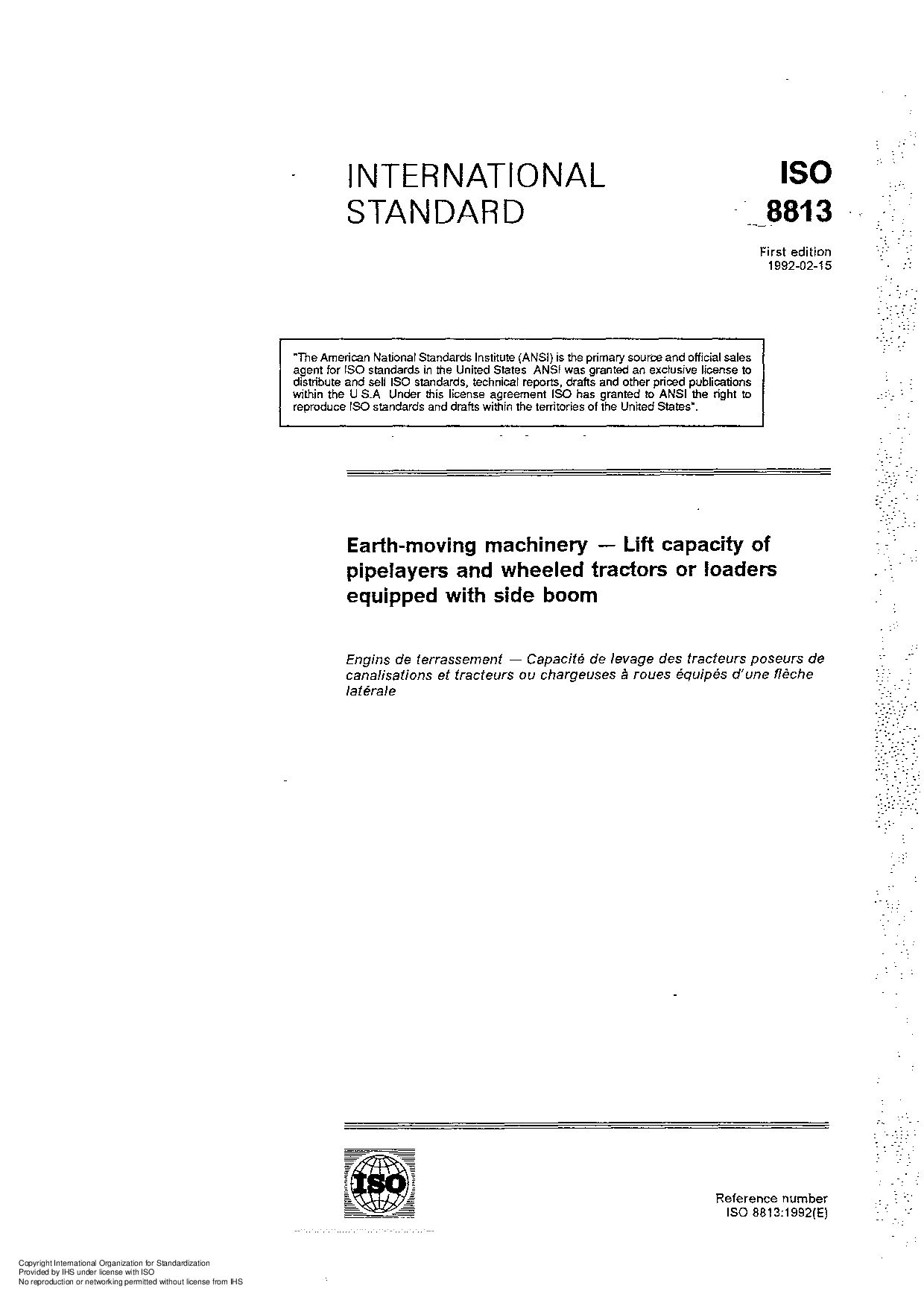 ISO 8813:1992封面图