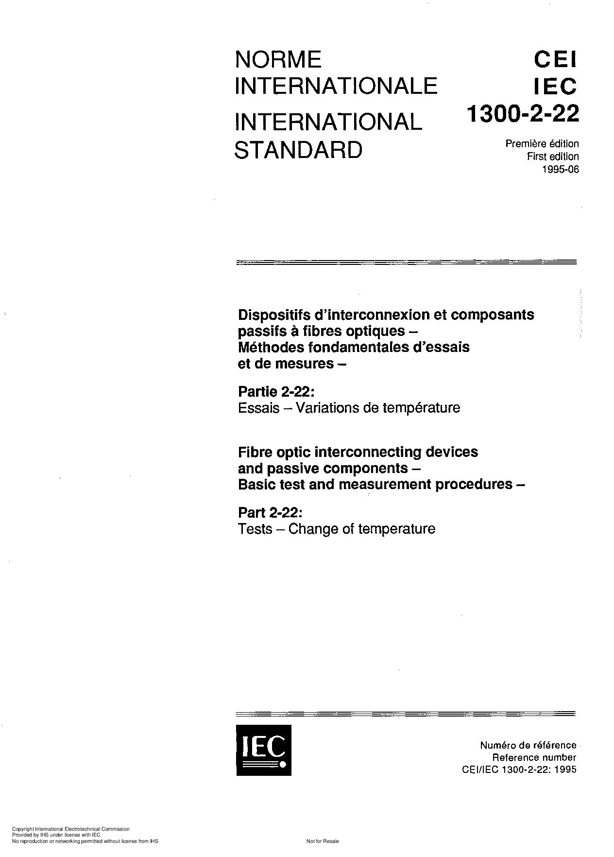 IEC 61300-2-22:1995封面图