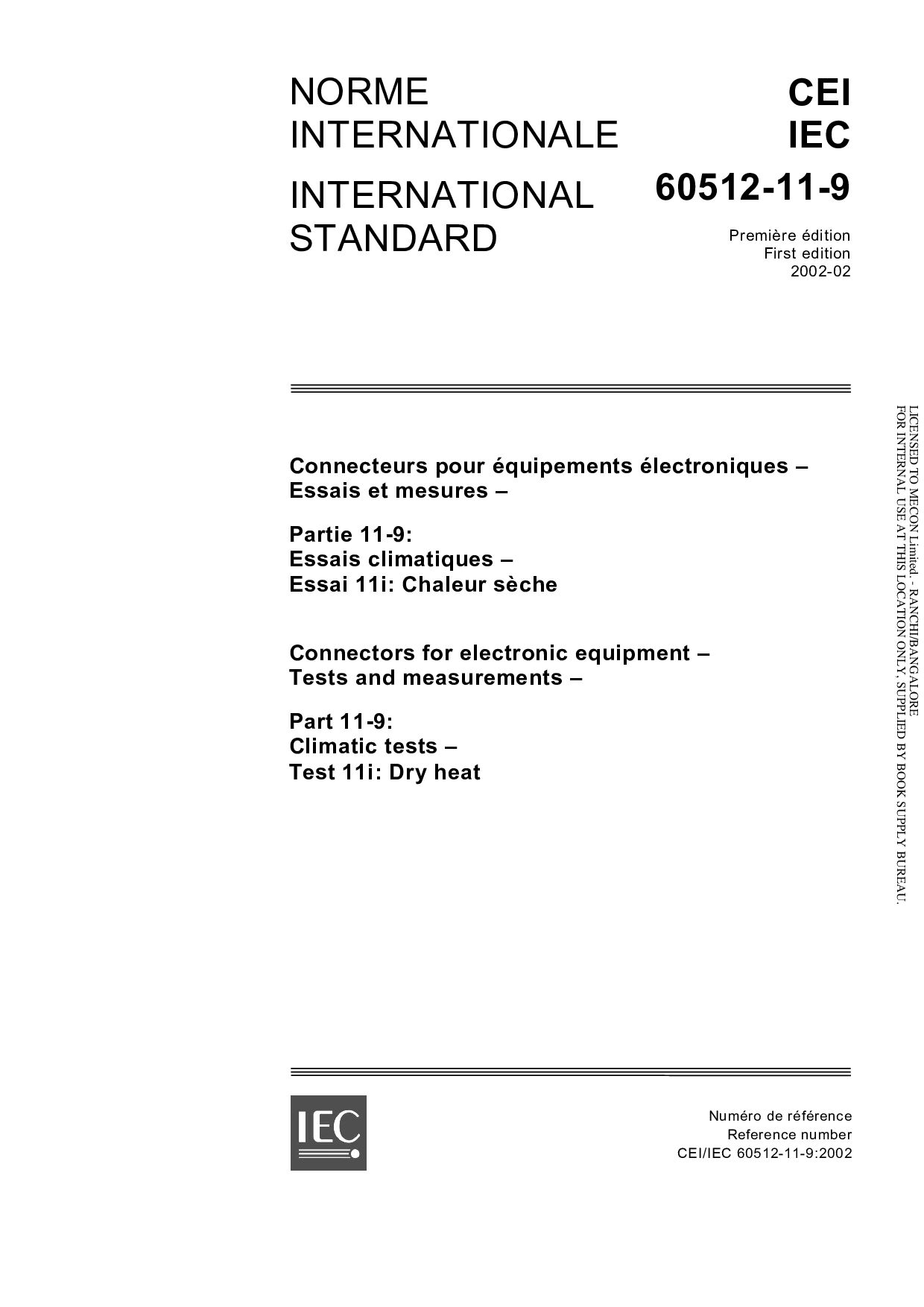 IEC 60512-11-9:2002封面图