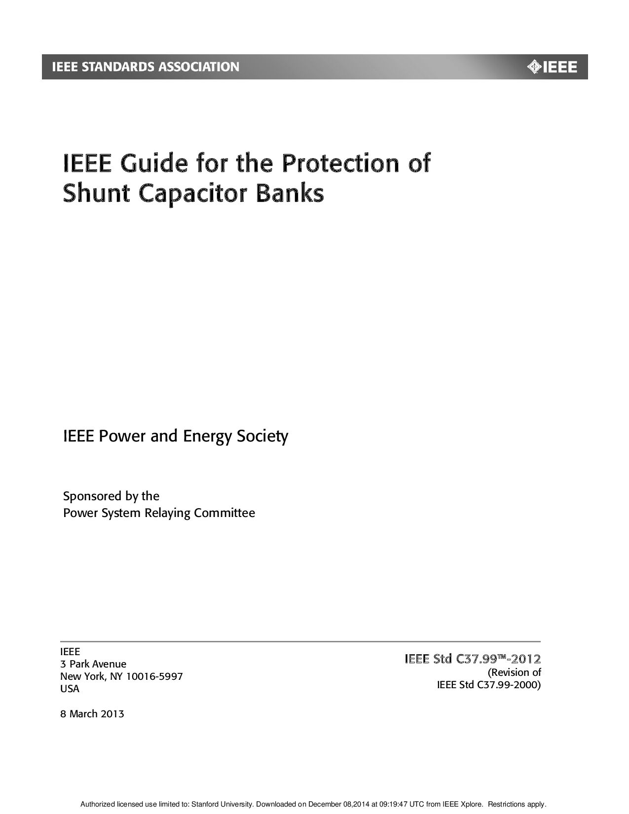 IEEE Std C37.99-2012