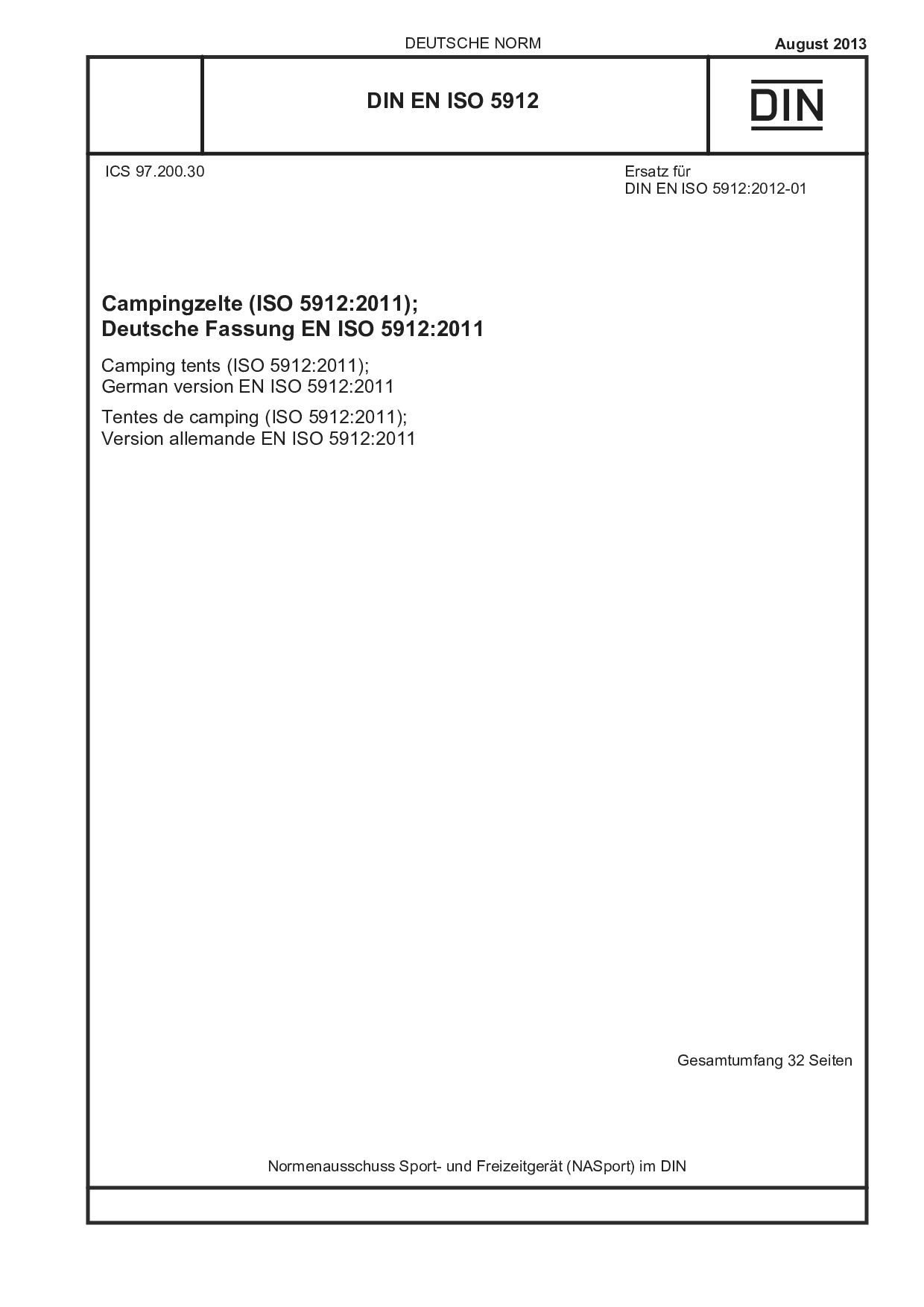 DIN EN ISO 5912:2013封面图